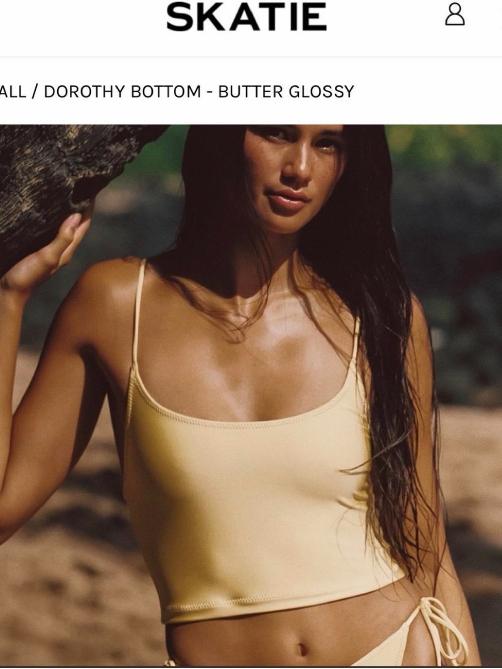 Skatie Bikini Top - Butter Glossy Yellow